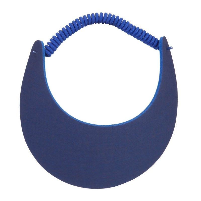 Otto Caps Fabric Foam Sun String Visor, Royal - Image 2